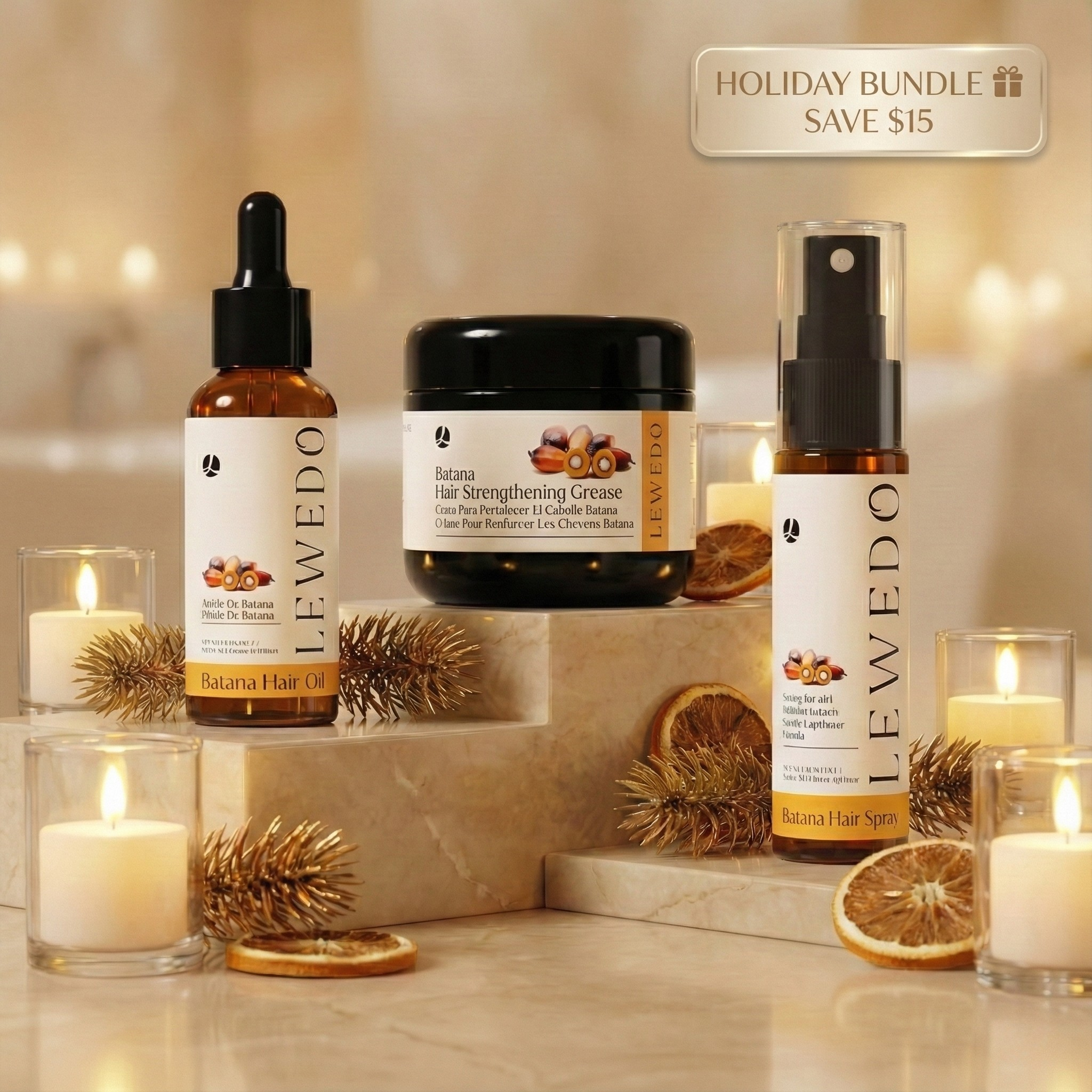 LewedoHair Batana Oil Strength Trio