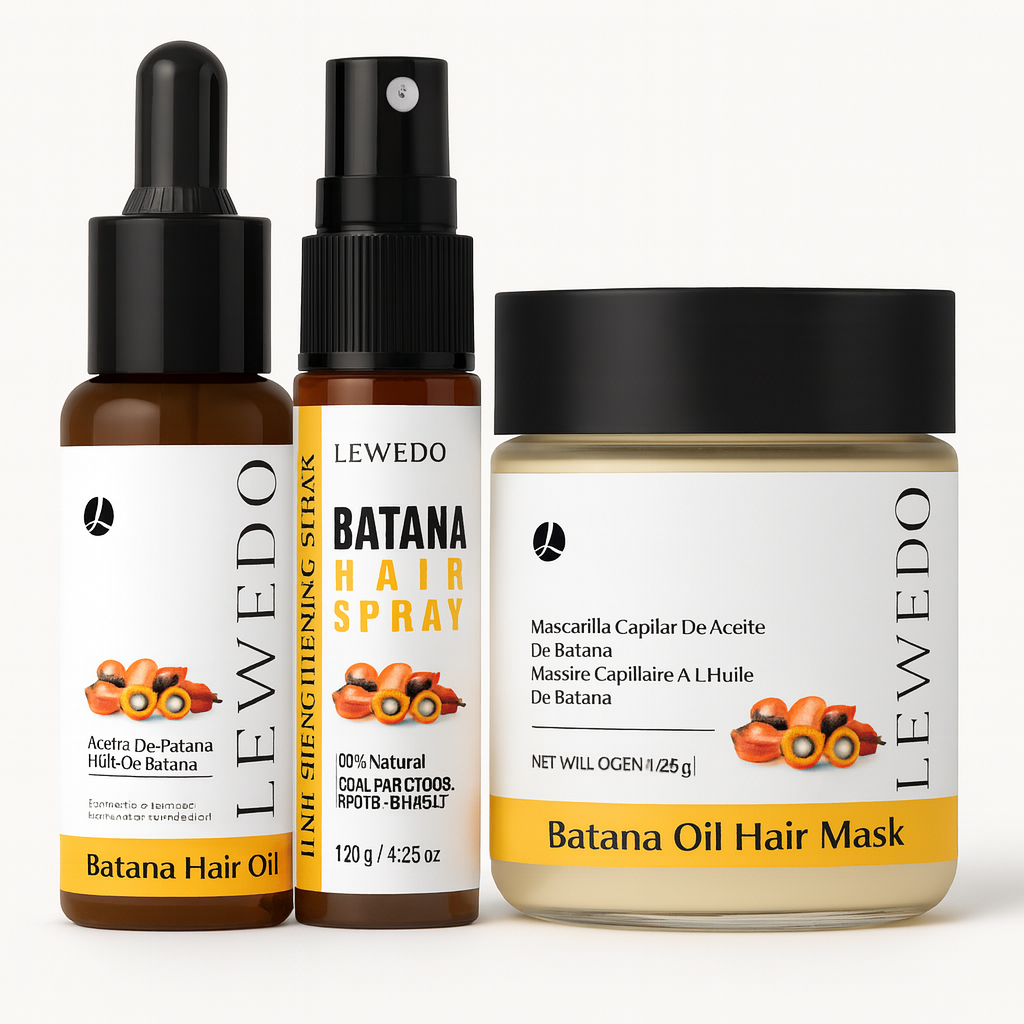 Lewedo Batana Repair & Growth Trio – Oil + Spray + Mask